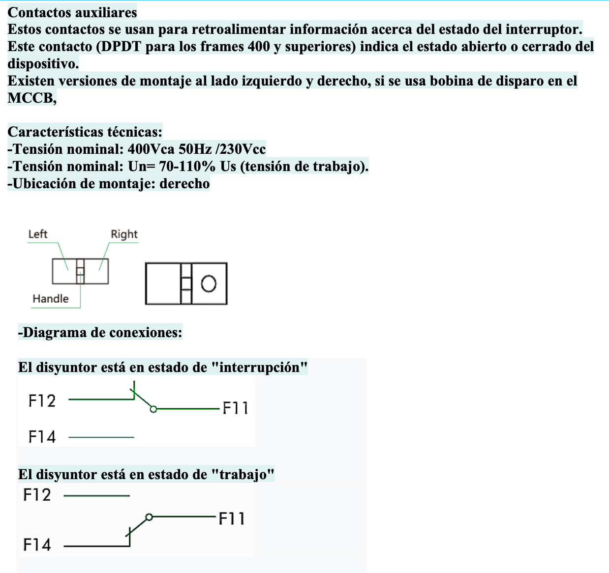 Contacto Auxiliar Derecho CHINT NM1-400 2CO – Código 072100141CH