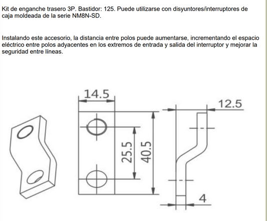 Terminales Extendidos CHINT para NM8N 125 3P FCP21-M8 – Código 0722053012CH