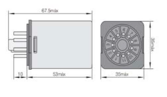 Relé Undecal CHINT JMK 3P-I 24VAC 3NA/3NC 10A con Indicador Mecánico – Código 053311124CH