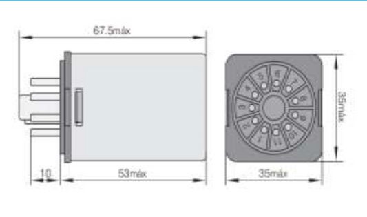 Relé Undecal CHINT JMK3P-I AC 220V – 3NA/3NC 10A – Código 053311220CH