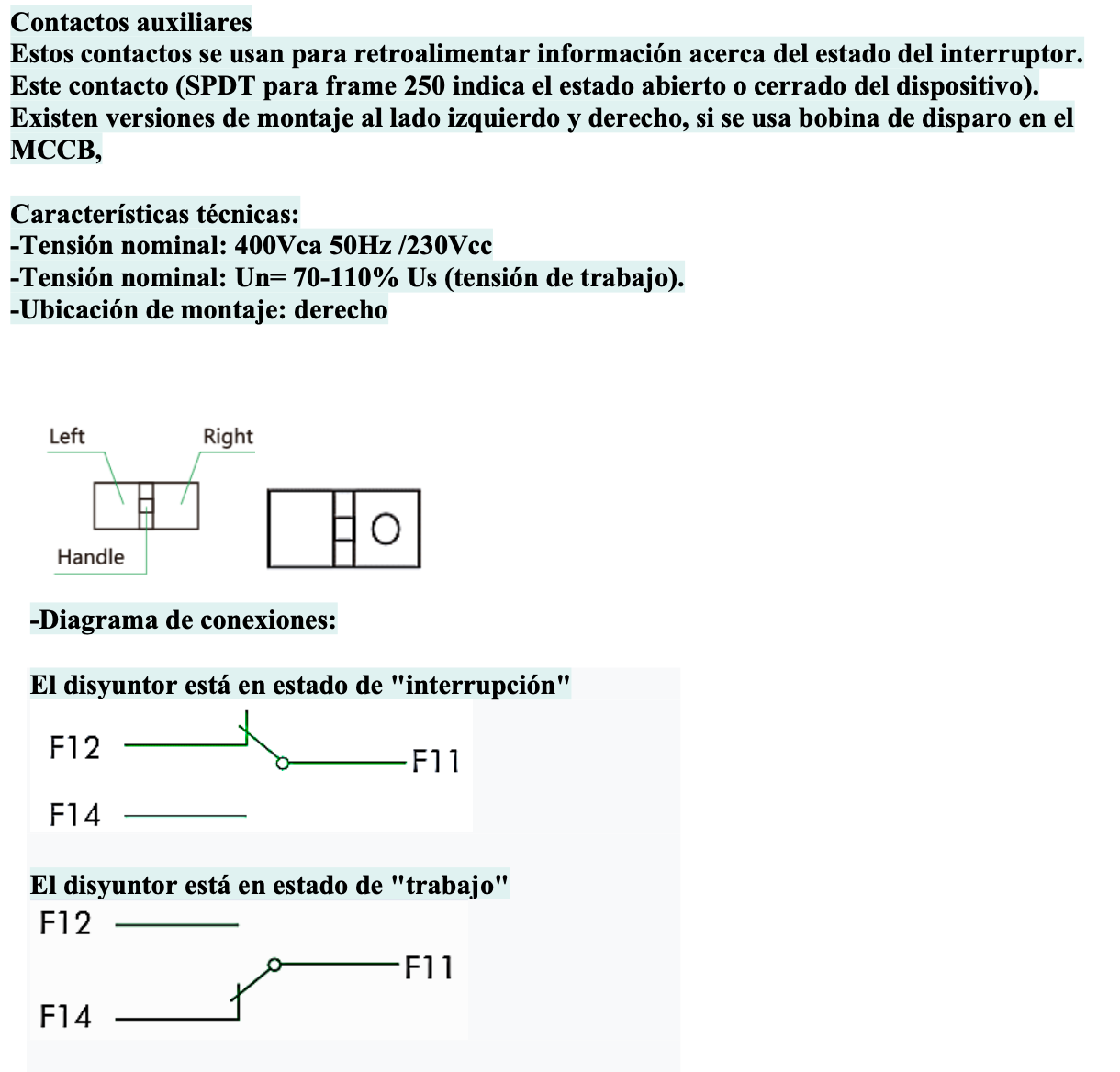 Contacto Auxiliar CHINT NM1-250 1CO Derecho – Código 072100126CH