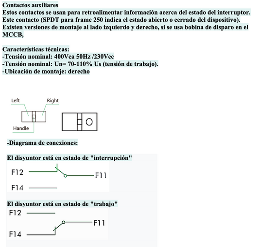Contacto Auxiliar CHINT NM1-250 1CO Derecho – Código 072100126CH