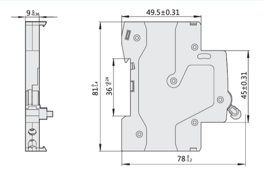 Contacto Auxiliar Lateral CHINT AX-5 1NA+1NC para Diferenciales Serie NL – Código 07050018CH
