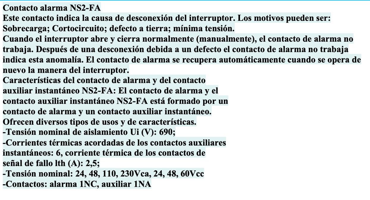 Contacto Auxiliar y de Alarma Lateral CHINT NS2-FA0110 1NA+1NC para Guardamotor – Código 09050611CH