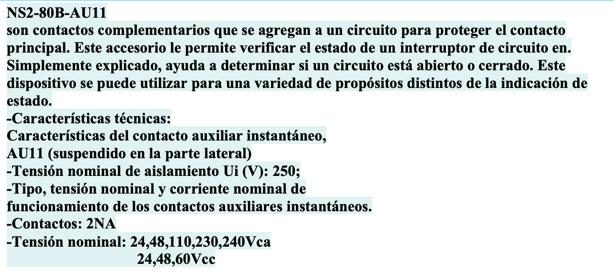 Contacto Auxiliar Lateral CHINT NS2-AU20 2NA para Guardamotor NS2-80B – Código 0905120CH