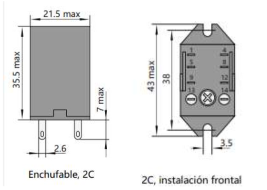 Mini Relé Industrial CHINT JZX-22F Bobina 220V AC 2 Contactos (2PDT) con LED – Código 0533080032CH