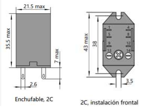 Mini Relé Industrial CHINT JZX-22F Bobina 24V DC 2 Contactos (2PDT) con LED – Código 0533080022CH