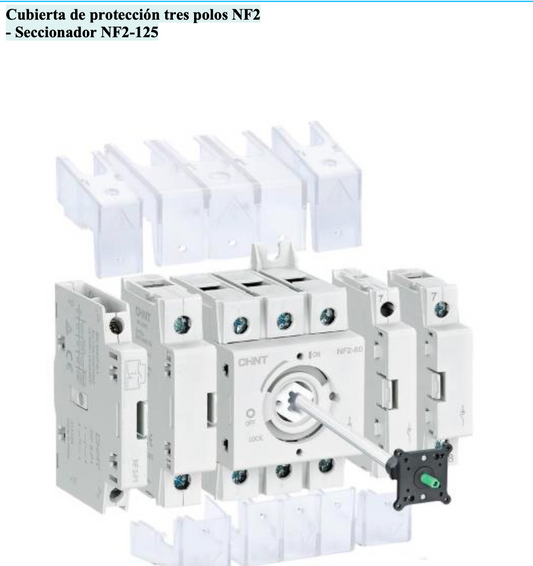 Cubierta de Protección de Bornes 3P para Seccionador CHINT NF2 (Tamaño 125) – Código 1709286123CH