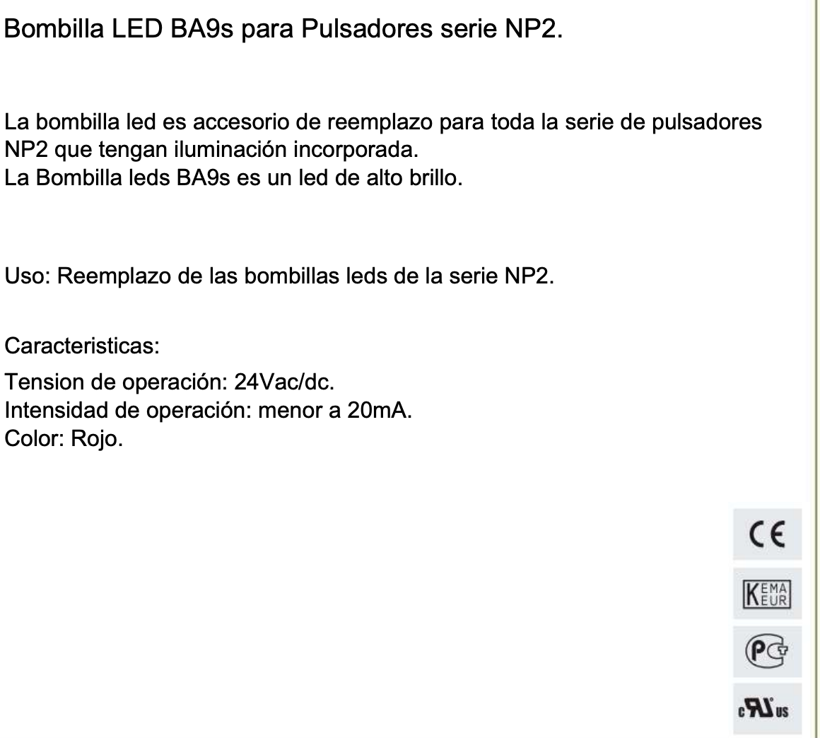 Pack 100 Lámparas LED CHINT BA9S 24V AC/DC Verde – Código 25170101CH