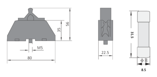 Fusible Cilíndrico CHINT 8.5x31.5mm 4A gG/gL 500V – Código 2109004CH
