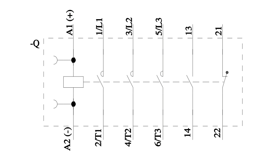 CONTACTOR,AC3:11KW 1NO+1NC DC24V - 3RT2026-1BB40