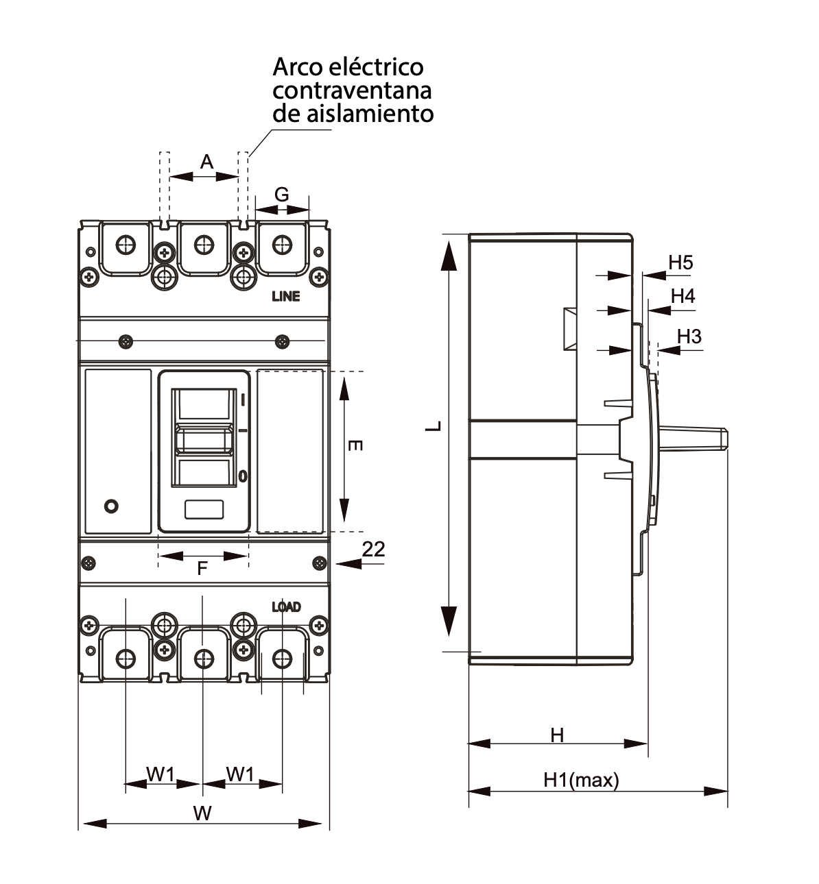 Interruptor caja moldeada fija LEXO 63L 3P 32A 25KA - 5317032