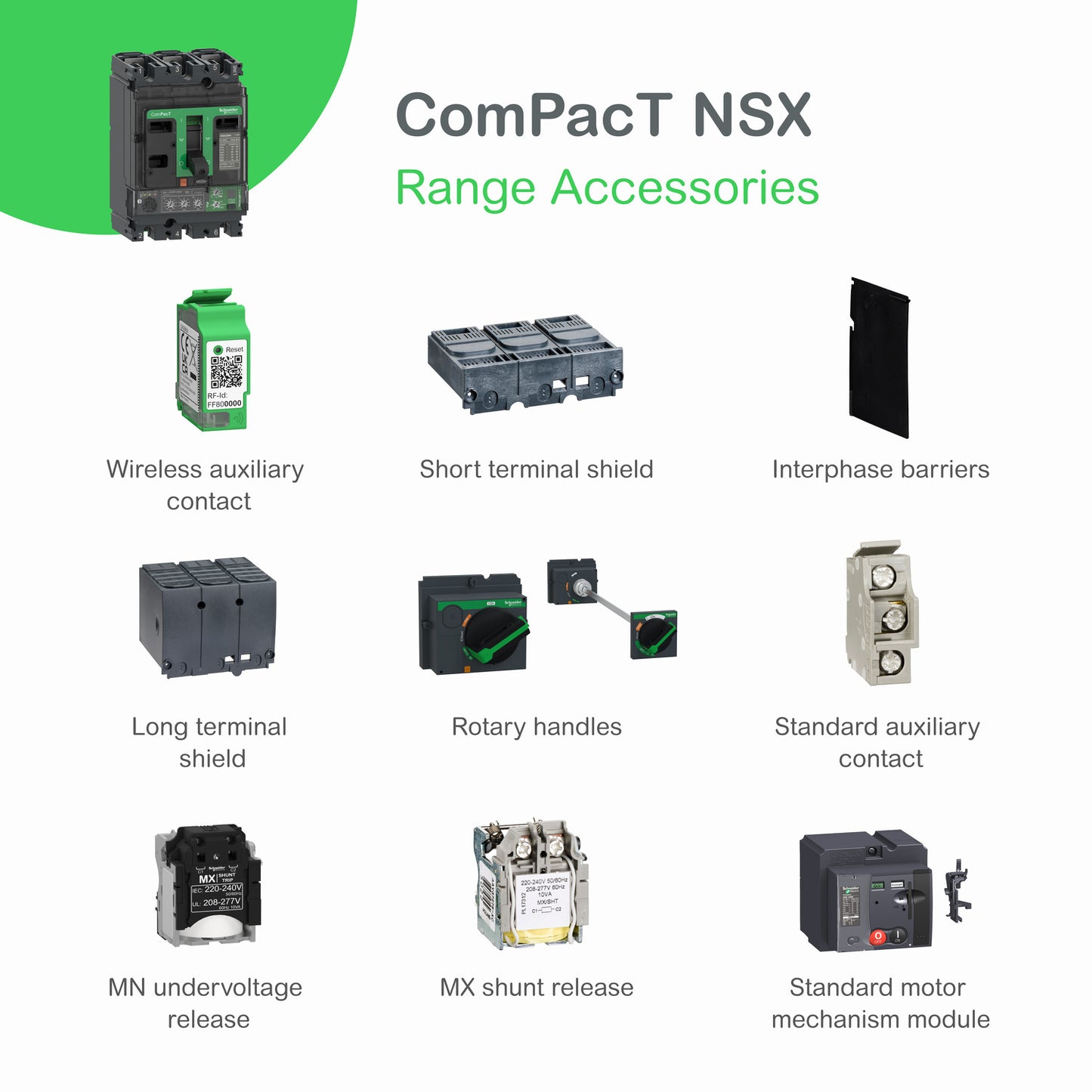 C25H3TM250 Circuit breaker ComPacT NSX250H, 70kA at 415VAC, TMD trip unit 250A, 3 poles 3d
