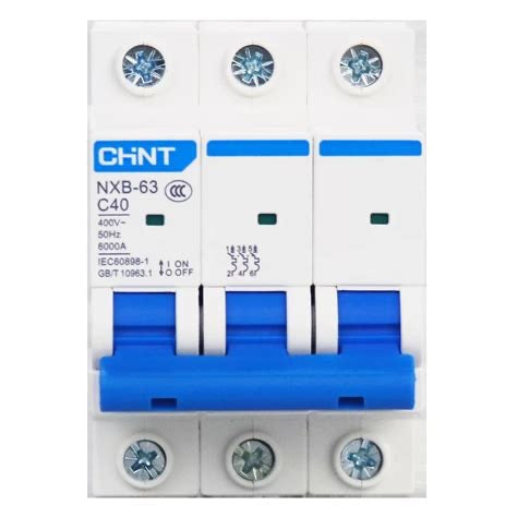 Interruptor Automático CHINT NXB-63 3P 10A 6kA Curva C – Código 070103010CH
