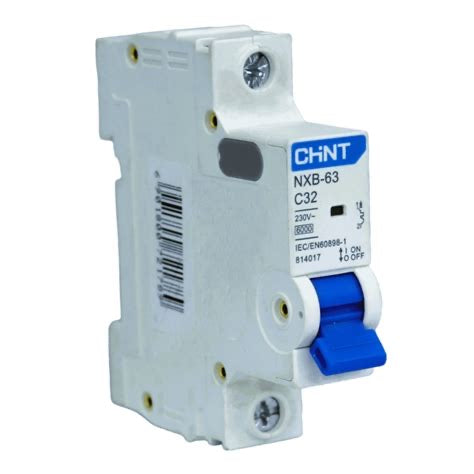 Interruptor Automático CHINT NXB-63 1P 32A 6kA Curva C con Certificación SEC – Código 070101032CH
