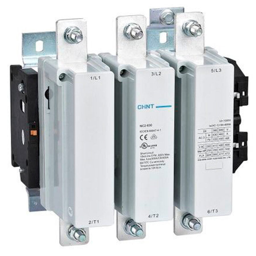 Contactor CHINT NC2-630 – 630 A, 3 polos (3NO), 335 kW (AC-3/380 V), bobina 220 V AC