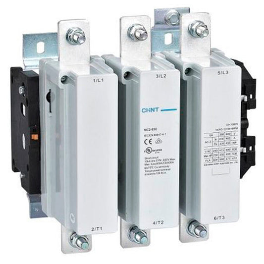 Contactor CHINT NC2-630 – 630 A, 3 polos (3NO), 335 kW (AC-3/380 V), bobina 220 V AC