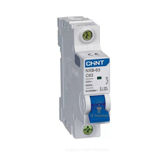 Interruptor Automático CHINT NXB-63 1P 25A 6kA Curva C con Certificación SEC – Código 070101025CH