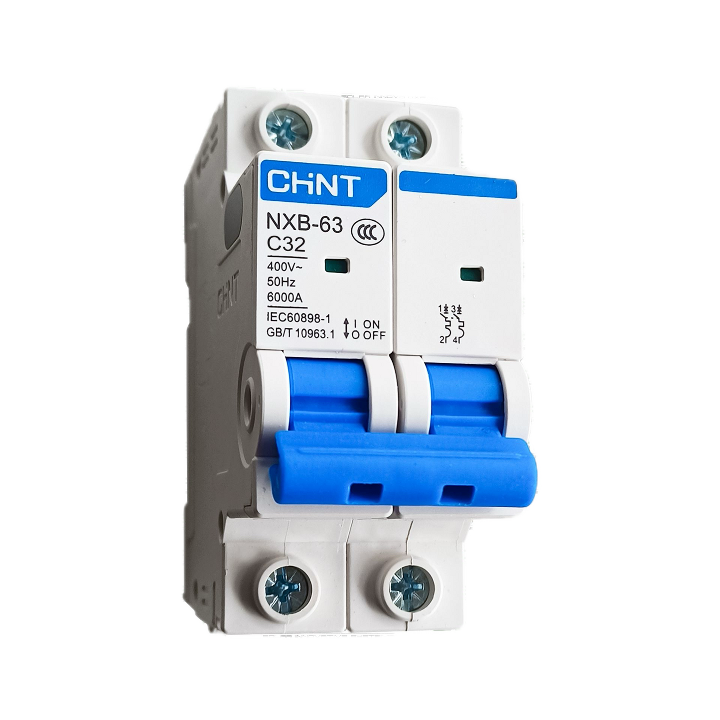 Interruptor DC CHINT NB1‑63DC 1P 63 A 250 V DC Curva C – Código 07032163CH