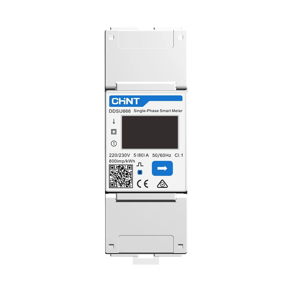 Medidor de Energía CHINT DDSU666 Monofásico 1F+N 5(80) A – Código 2713223CH