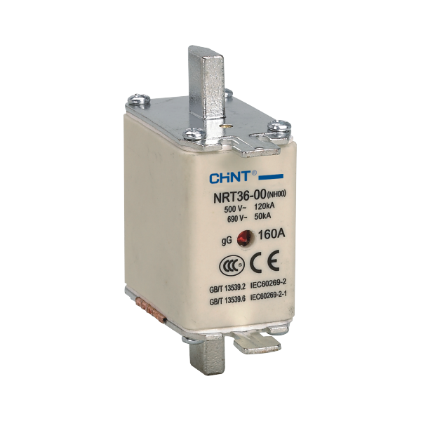 Fusible NH00 CHINT RT36‑00 25 A gG/gL 500 V AC 120 kA / 250 V DC 100 kA – Código 21010025CH