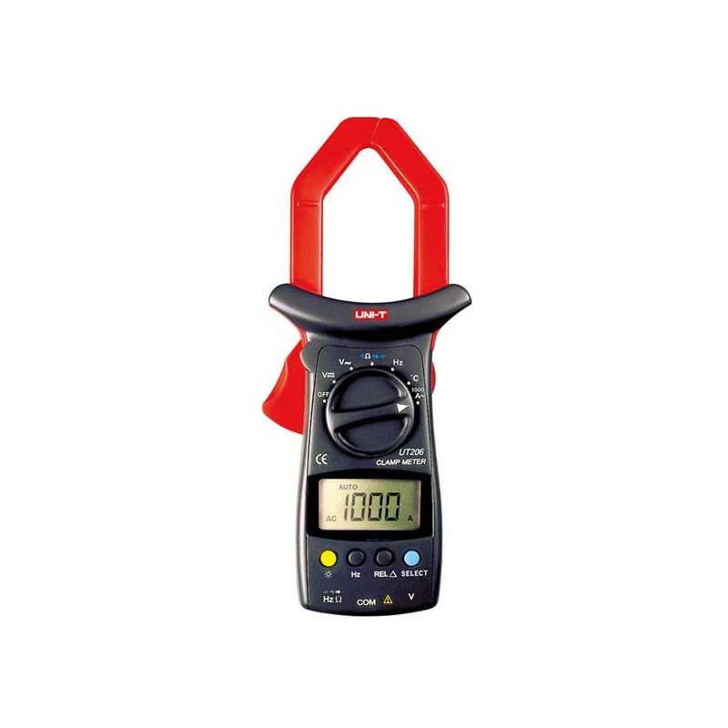 Amperímetro tenaza digital, 1000A, 600 VAC/DC – UT-206 - 27150081UT