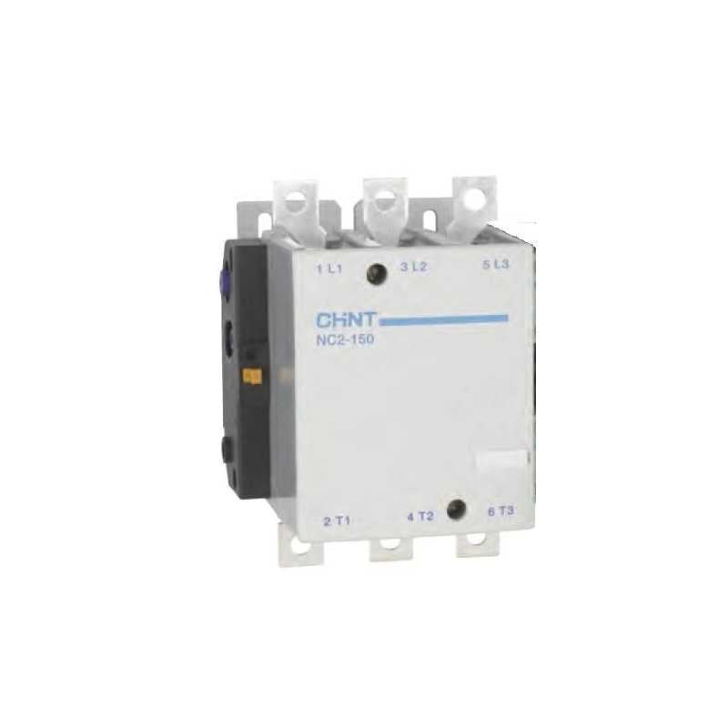 Contactor CHINT NC2-150 – 150 A, 3 polos (3P), 75 kW (AC-3/380 V), bobina 220 V AC