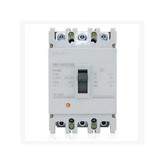 Interruptor MCCB CHINT NM1‑125S 3 P 80 A 415 V 25 kA – Código 072132208CH