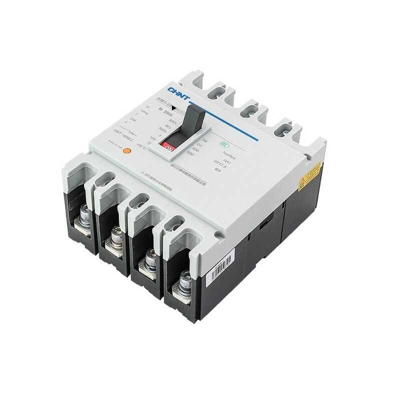 Interruptor MCCB CHINT NM1‑250H/4300 4 P 160 A 690 V 50 kA – Código 0721443216CH