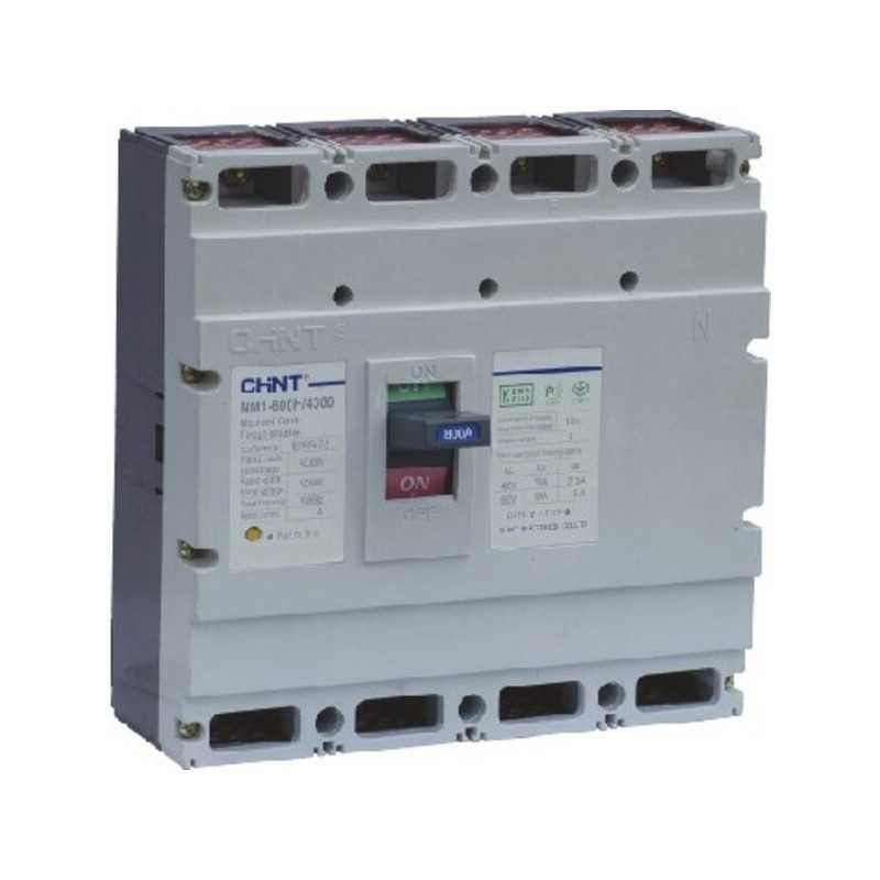 Interruptor caja moldeada CHINT NM1‑800H/4300 4P 800 A 60 kA 690 V – Código 0721446280CH