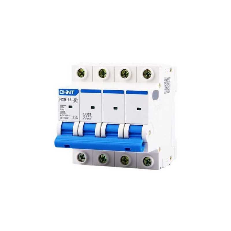 Interruptor Termomagnético CHINT NXB‑63H 4 P 40 A 10 kA Curva D con Certificación SEC – Código 07033440CH