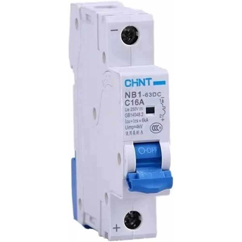 Interruptor Termomagnético CHINT NB1-63DC-1P 1P 20A 250VDC Curva C – Código 07032120CH
