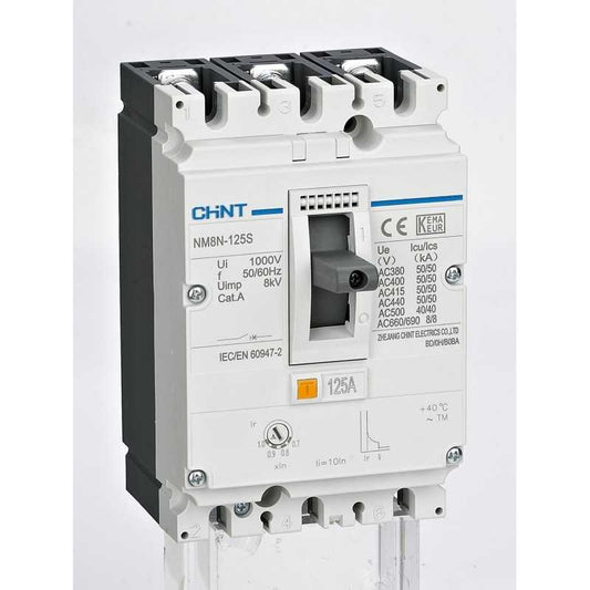 Interruptor Termomagnético CHINT NM8N-125C 3P 125A 415V 36 kA – Código 07023020125CH