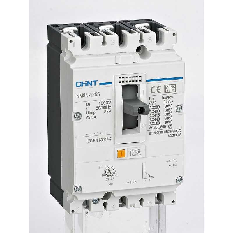 Interruptor Automático CHINT NM8N-1600S 3P 875–1250 A 415 V 50 kA TM – Código 070230201250CH