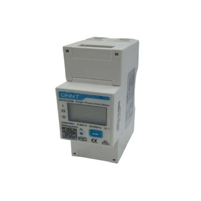 Medidor de Energía CHINT DDSU666 Monofásico 1F+N 5(80) A – Código 2713223CH