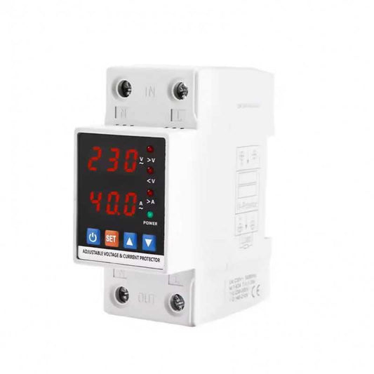 Protector Monofásico Fastelec 63A con Display V/A – Sobre/Bajo Voltaje – Código 050601263FHE