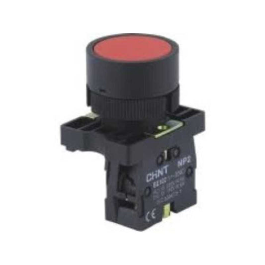 Pulsador plano rojo CHINT 1 NC Ø22 mm – Código 2503002CH