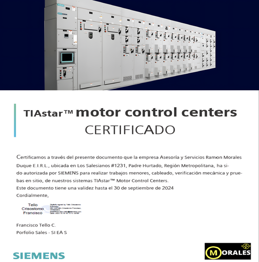 Certificación en TIAstar™ Motor Control Centers