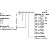 RELE RCM370024 3 CONTACTOS 24V DC 10A PULSADOR SI  - 8690040000