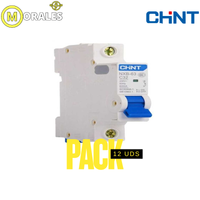 Pack 12 Interruptores Termomagnéticos CHINT NXB-63H 1P 2A 10kA Curva C – Código 07031102CH