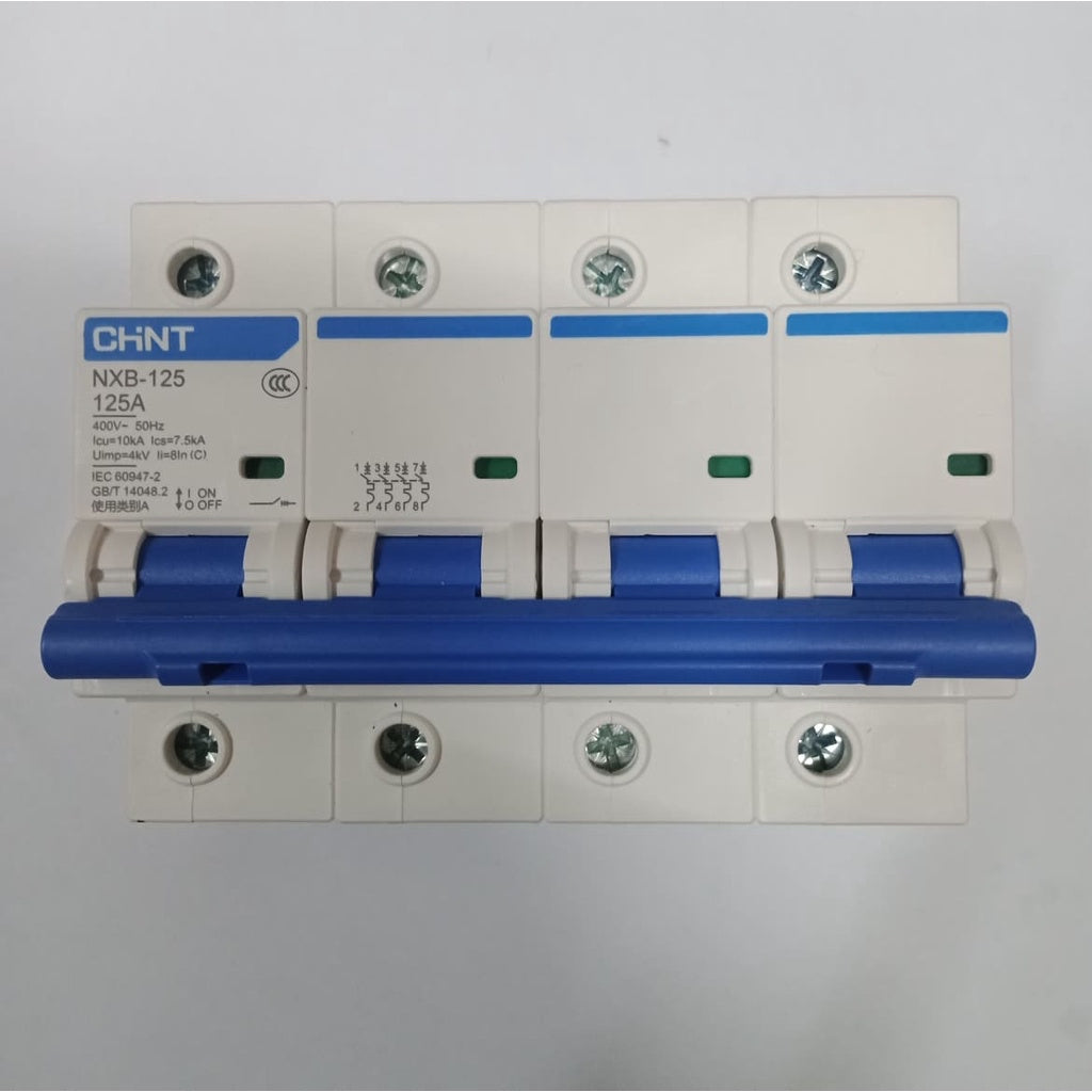 Interruptor Termomagnético CHINT NXB-125H 4P 125A 10kA Curva C – Código 070314125CH