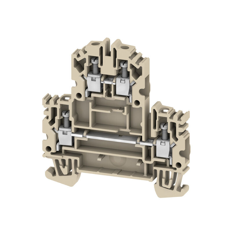 BORNE CONEXION POR TORNILLO 2 PISOS 4MM WDK 4N BEIGE - 1041900000