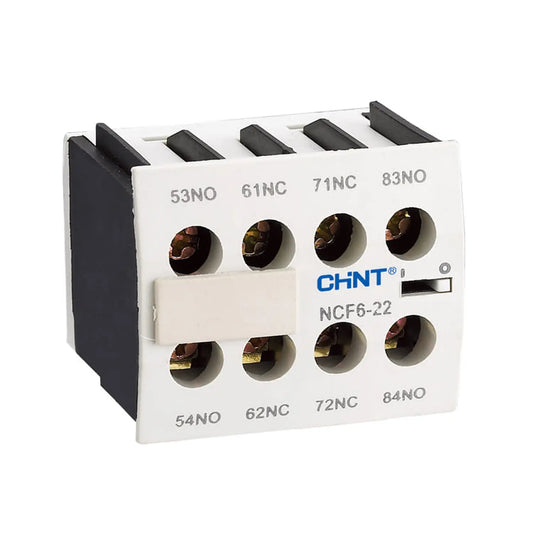 Bloque de Contacto Auxiliar Frontal CHINT NCF6-11 1NA+1NC para Mini Contactor NC6 – Código 030420111CH