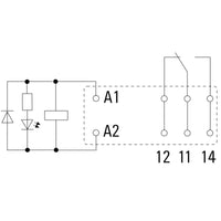 RELE RCI374AC4 1 CONTACTOS 24V DC 16A PULSADOR SI - 8870250000