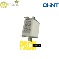 Pack 3 Fusibles NH00 CHINT RT36‑00 160 A gG/gL 500 V AC 120 kA / 690 V AC 50 kA – Código 21010160CH
