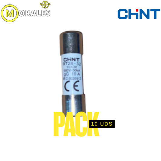 Pack 10 Fusibles Cilíndricos CHINT 8.5x31.5mm 16A gG/gL 500V – Código 2109016CH