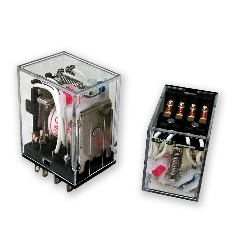 Relé Encapsulado CHINT JZX-22F/D/220CA-2Z 220 VAC 2NA/NC 10A Octal – Código 053308220CH