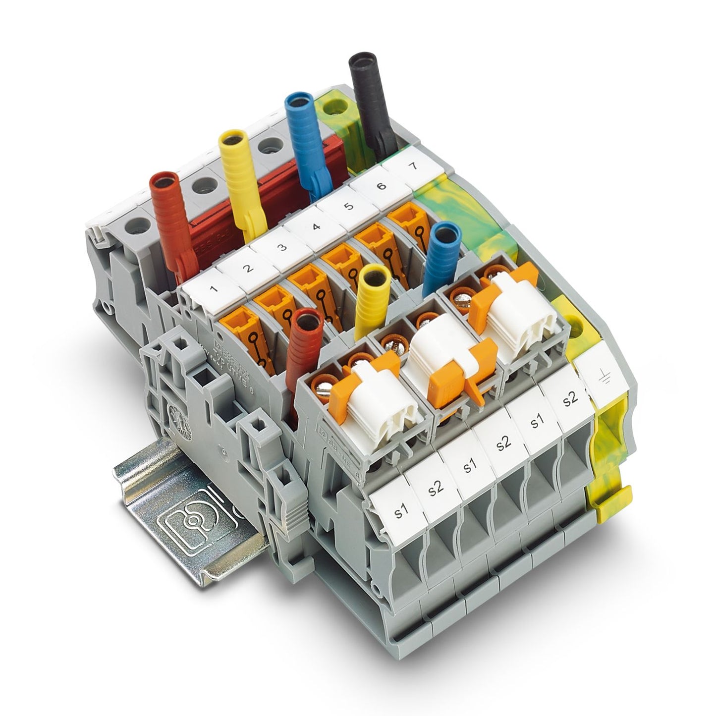 Borne interruptor para circuito de medida UTME 6 – 6 mm², 500 V, 30 A, conexión por tornillo, color gris