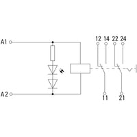 RELE CON BASE RCIKIT 230VAC 2CO LD/PB PULSADOR SI - 8881630000