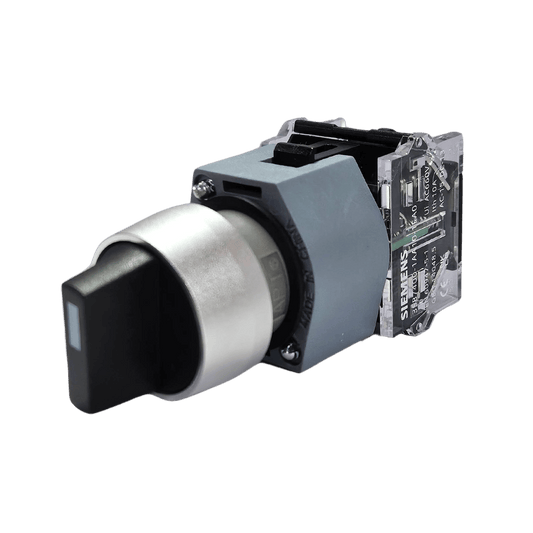 Selector 3 posiciones 22mm IZQ-CTR-DCH 2 × 60°, posición V no iluminado, 2 NA - 3SB7130-2AL10-1NA0